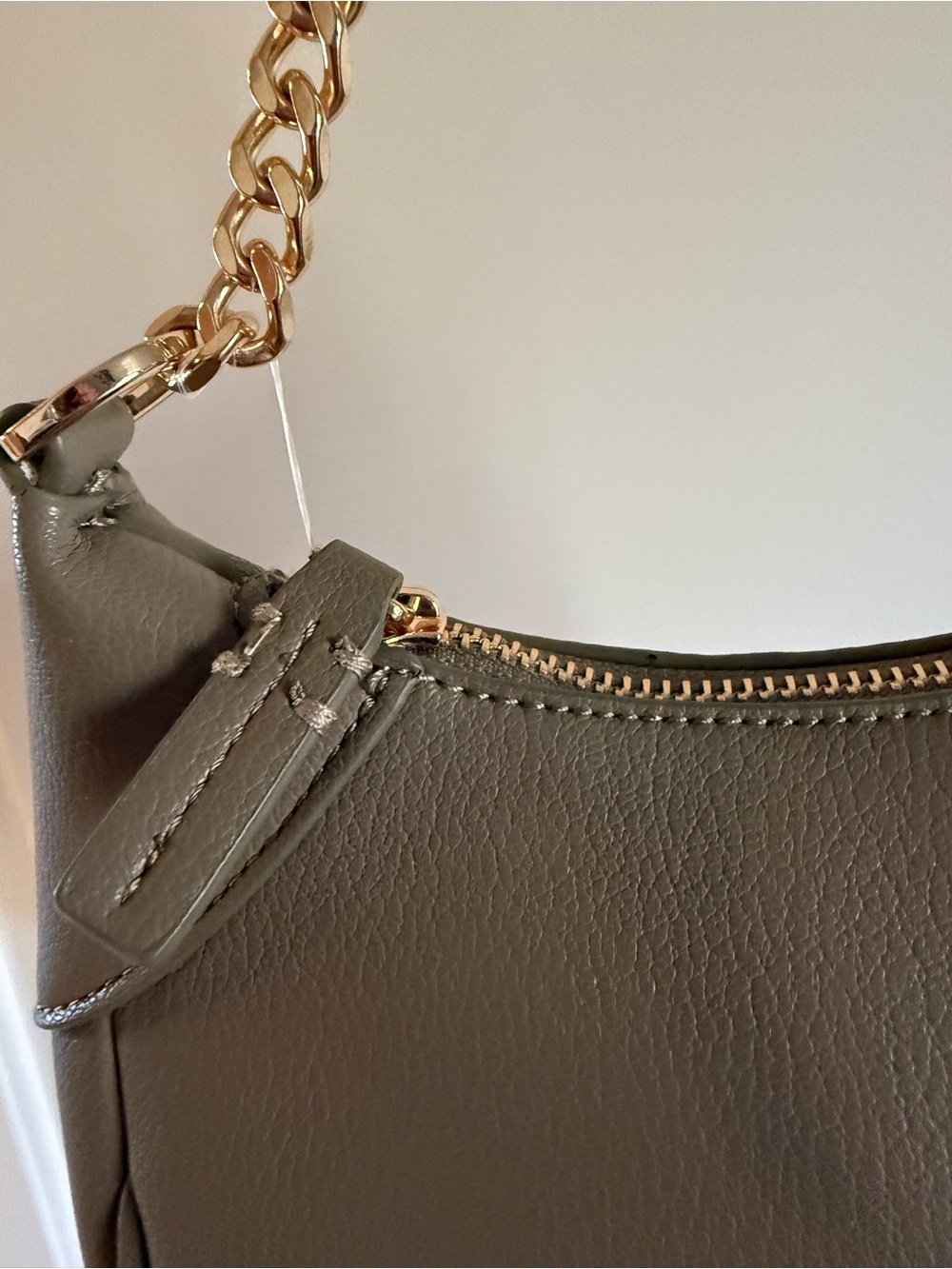 MANGO Olive green Crossbody Bag with chain - Picture 4 of 7